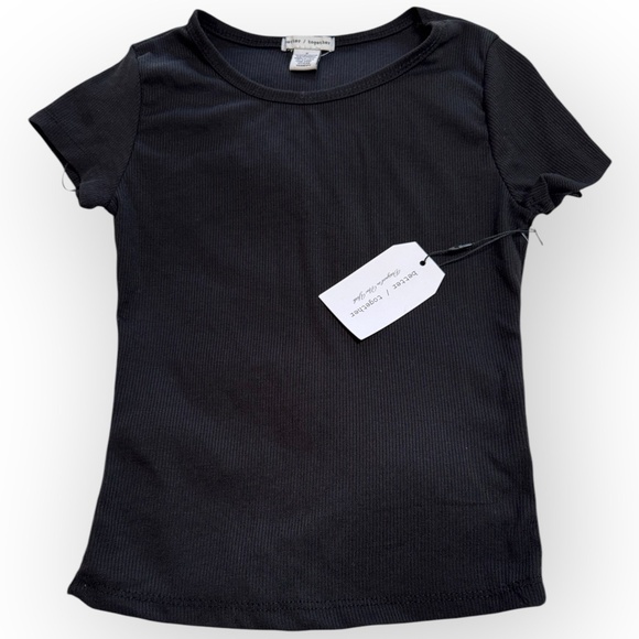 NWT Better / Together Black Ribbed Short Sleeve T-Shirt - Women’s Size Small - Picture 2 of 5